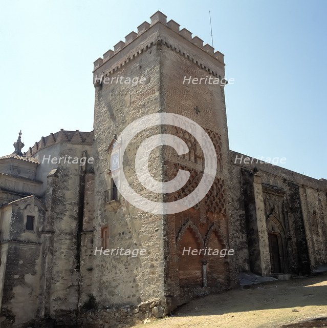 Tower of the church in the Castle of Aracena (Huelva).