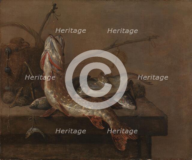 Still life with fish, 1648-1672. Creator: Pieter van Noort.