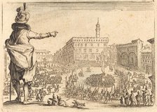 Piazza della Signoria, Florence, c. 1622. Creator: Jacques Callot.