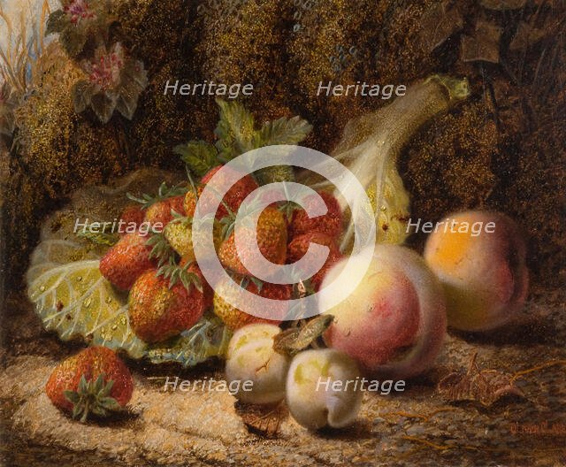 Still Life With Strawberries, 1916.  Creator: Oliver Clare.