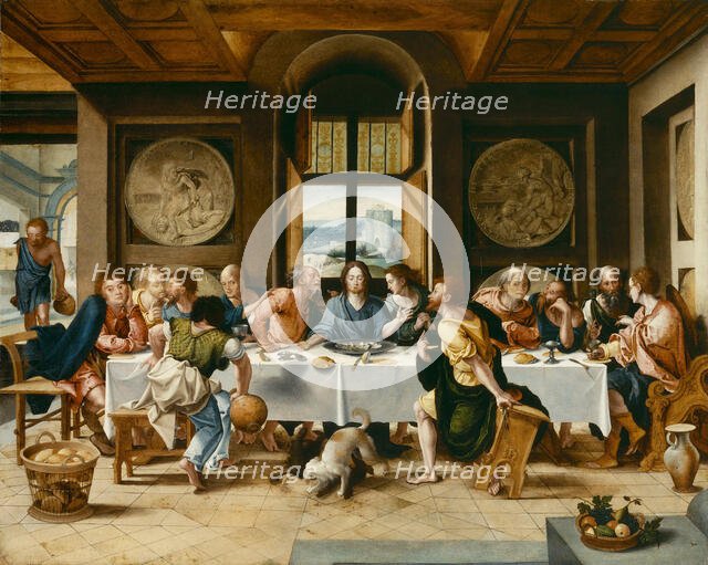 The Last Supper, ca 1530. Creator: Coecke van Aelst, Pieter, the Elder (1502-1550).
