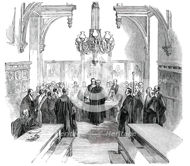 Middle Temple Hall - Mr. Serjeant Miller's Farewell, 1850. Creator: Unknown.