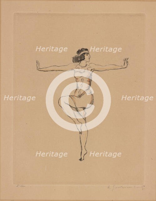 Vera Fokina in the Ballet Cléopâtre by Michel Fokine, ca 1920-1925.