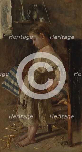 The poor child, 1880-1897. Creator: Antonio Mancini.