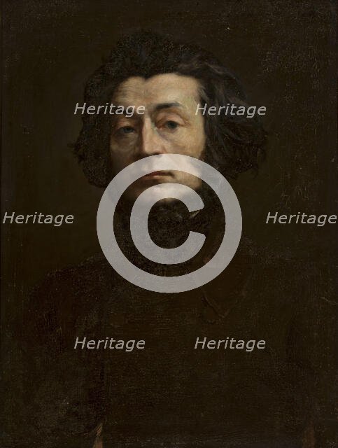 Portrait of the poet Adam Mickiewicz (1798-1855), 1897. Creator: Mordasewicz, Kazimierz (1859-1923).