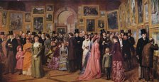 'Private View at the Royal Academy, 1881', 1883 (1935). Artist: William Powell Frith.