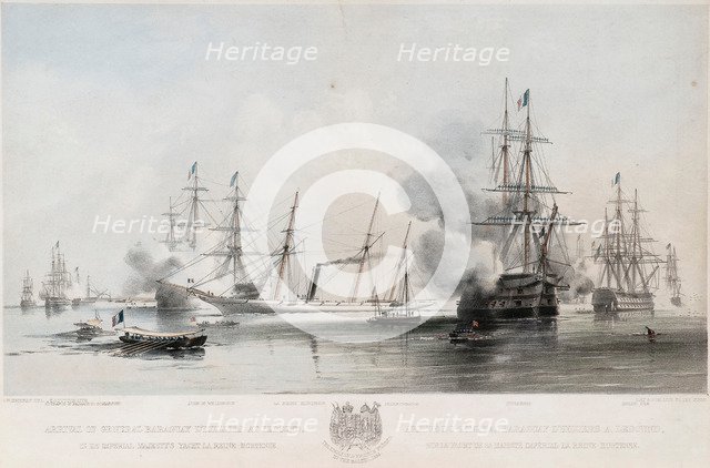 Arrival of General Baraguay D'Hilliers at Grengam, 1854. Artist: Brierly, Oswald Walters (1817-1894)