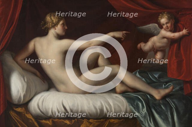 Venus and Cupid, c18th century. Creator: Unknown.