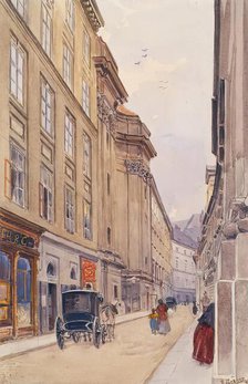 Dorotheergasse in Vienna with the old offset office, 1890. Creator: Ernst Graner.