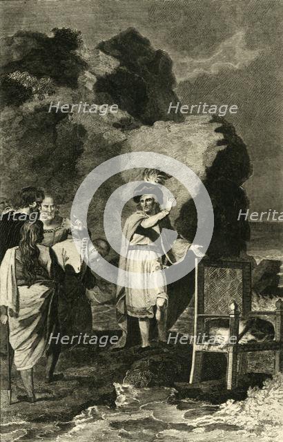 'Canute Reproving His Courtiers', 18th-19th century. Creator: Unknown.