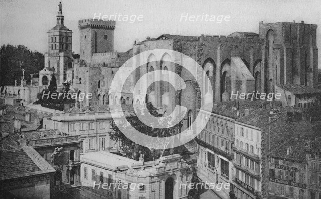 'Avignon - Popes Palace View of the Clock Tower', c1925. Artist: Unknown.