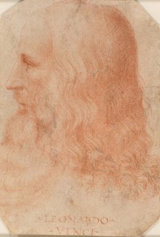 Portrait of Leonardo da Vinci , c1515-1518. Creator: Melzi, Francesco (1493-ca. 1570).