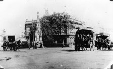 Horse Buses corner of Queen and Eagle Street, Brisbane, 1900. Creator: Unknown.