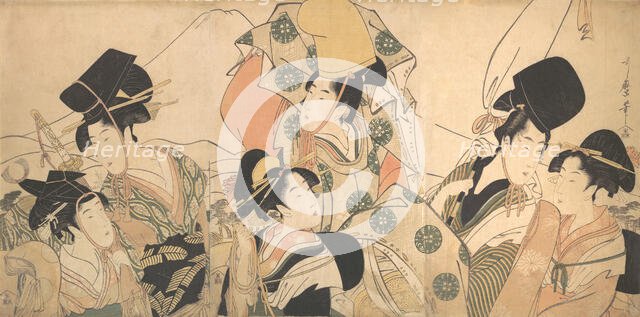 Narihira's Journey to the East, ca. 1797. Creator: Kitagawa Utamaro.