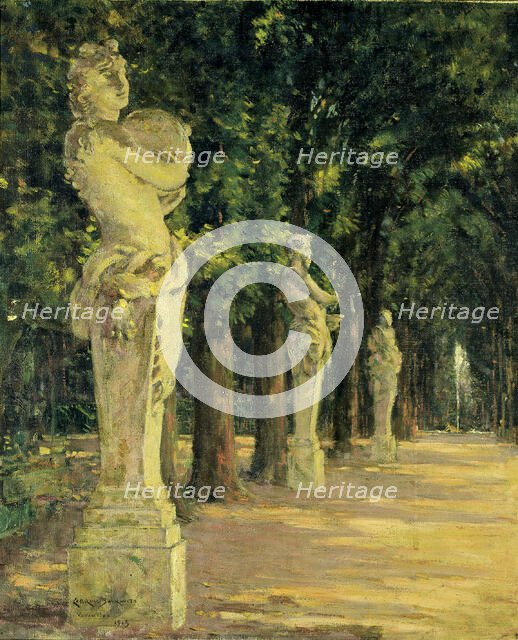 Allee de l'Ete, Versailles, 1913. Creator: Carroll Beckwith.