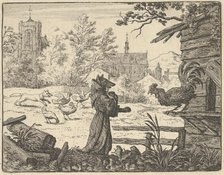 Renard, Disguised as a Monk, Gains the Confidence of the Rooster, 1650-75. Creator: Allart van Everdingen.