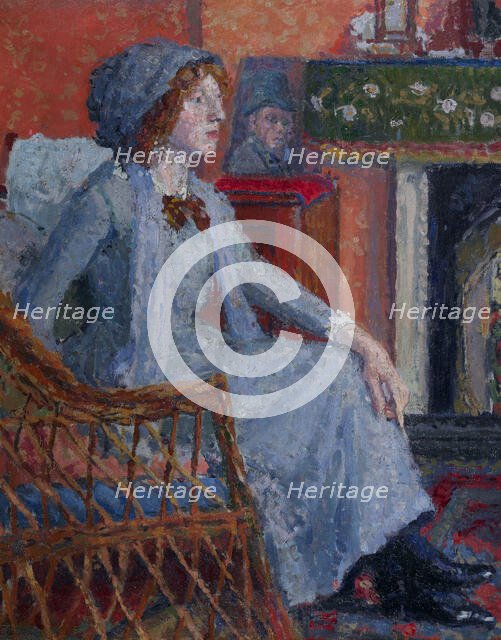 The artist's wife, Mornington Crescent, 1911. Creator: Spencer Gore.