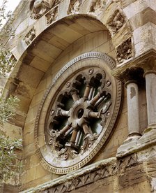 Wheel window at the Roman Catholic Pro-Cathedral, Clifton, Bristol, Avon, 2000. Artist: JO Davies