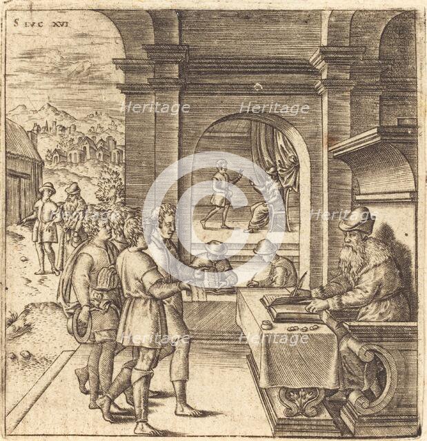 The Dishonest Steward, probably c. 1576/1580. Creator: Leonard Gaultier.