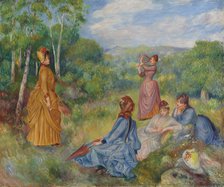 Young Ladies Playing Badminton, ca 1887. Artist: Renoir, Pierre Auguste (1841-1919)