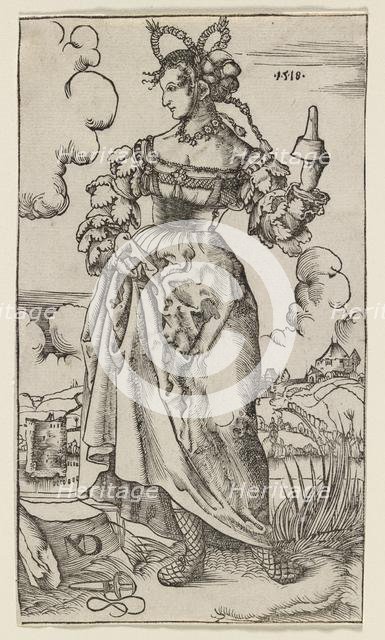 The Wise and Foolish Virgins: The Fifth Foolish Virgin, 1518. Creator: Nikolaus Manuel Deutsch (Swiss, c. 1484-1530).