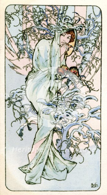 'Winter', 1900. Artist: Alphonse Mucha