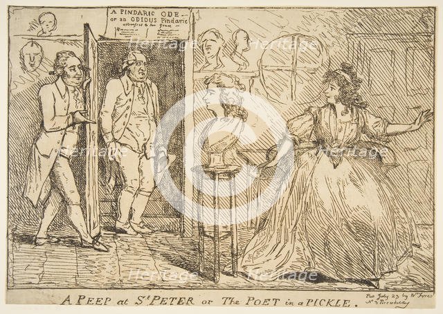 A Peep at St. Peter or The Poet in a Pickle, July 23, 1789. Creator: Unknown.