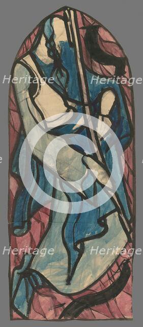 Fujara player, 1940-1944. Creator: Ján Novák.