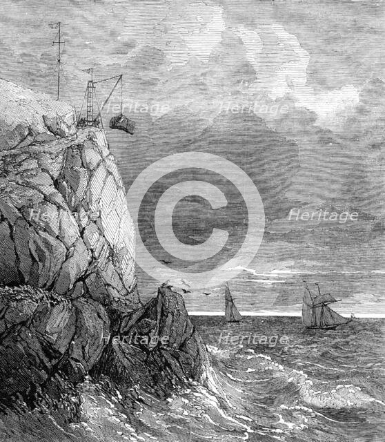 The Lizard Serpentine Signal-Staff Quarry, near Cadgwith, Cornwall, 1854. Creator: Unknown.