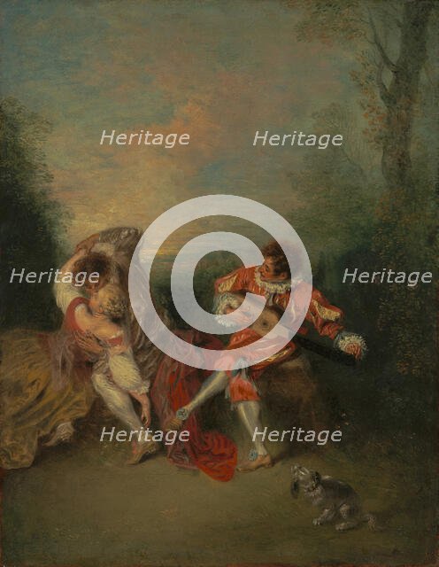 La Surprise, about 1718-1719. Creator: Jean-Antoine Watteau.