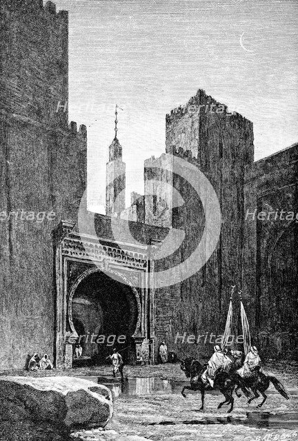 Gateway to the kasbah, Fez, Morocco, 1895. Artist: Unknown