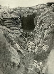 'A Captured German Trench', (1919).  Creator: Unknown.