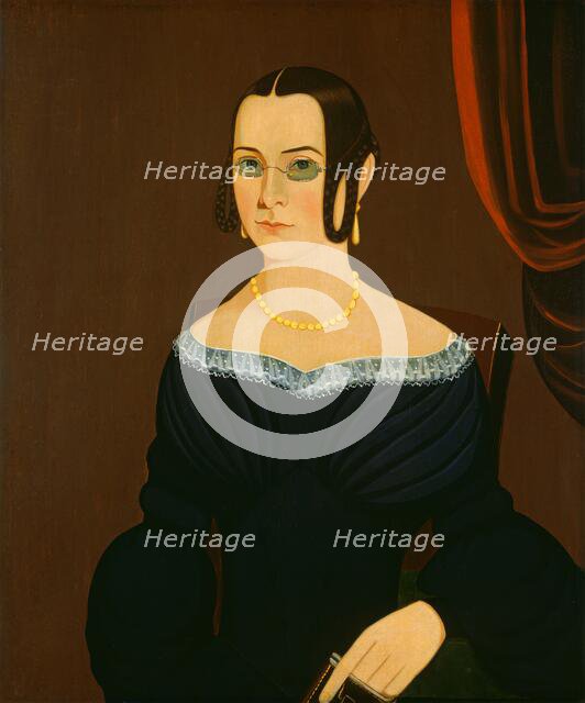 Lady Wearing Spectacles, c. 1840. Creator: Unknown.