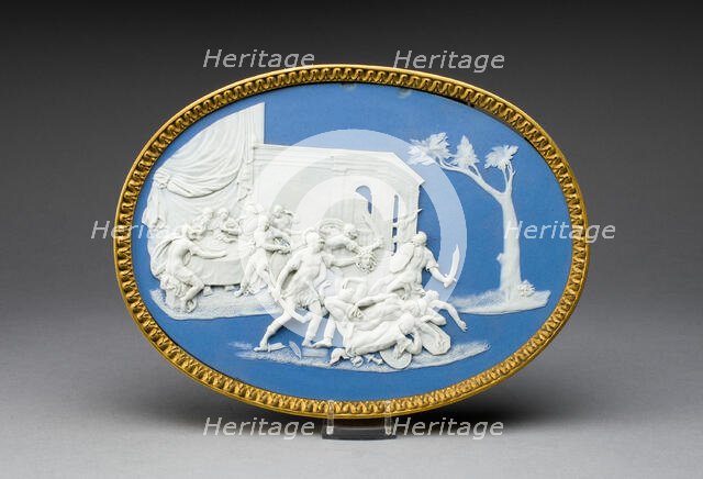 Plaque with Marriage Feast of Perseus and Andromeda, Burslem, 1800. Creator: Wedgwood.