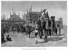 'Shah Jehan leaving the Great Mosque at Delhi', c19th century.Artist: Edwin Lord Weeks