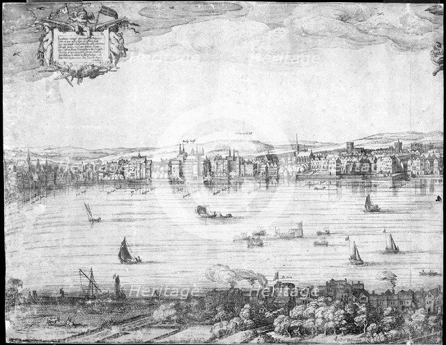 Panorama of London, 1616.                                               Artist: Claes Jansz Visscher
