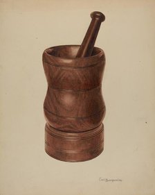 Mortar and Pestle, 1938. Creator: Carl Buergerniss.