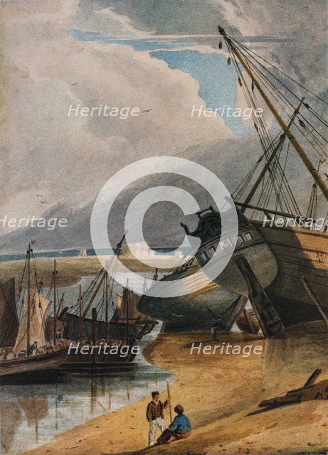 Shipping at Deal, (c1800), 1925. Artist: Francois Louis Thomas Francia