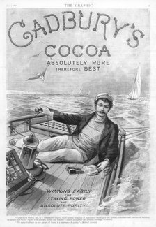 Advertisement for Cadbury's Cocoa, 1890.  Artist: Unknown.