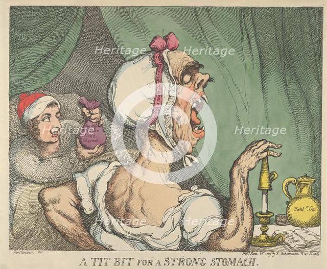 A Tit Bit for a Strong Stomach, June 20, 1809., June 20, 1809. Creator: Thomas Rowlandson.
