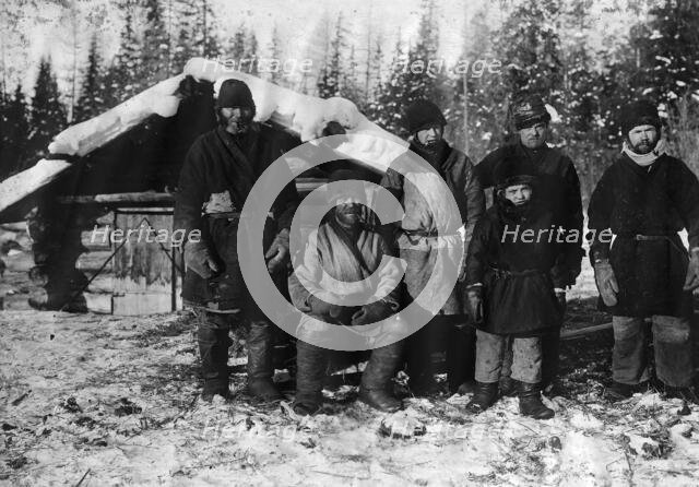 A group of peasants from the village of Yarki, Yenisei district, 1911. Creator: Unknown.