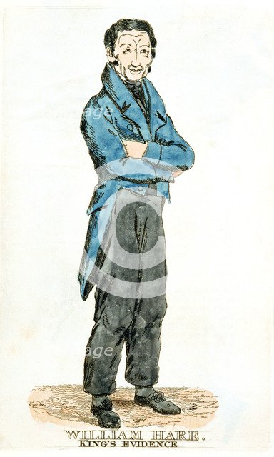 William Hare, murderer and body snatcher. Artist: Unknown