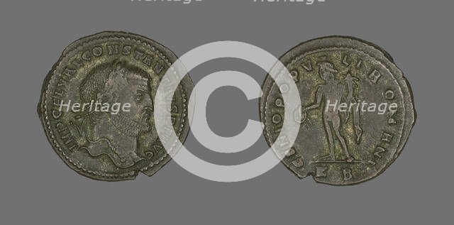 Coin Portraying Emperor Constantius I, 305-306. Creator: Unknown.