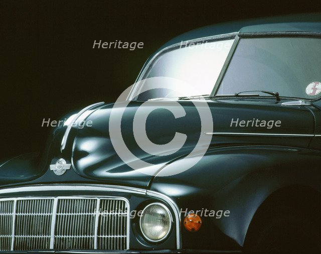 Close up view of 1949 Morris Minor. Artist: Unknown.