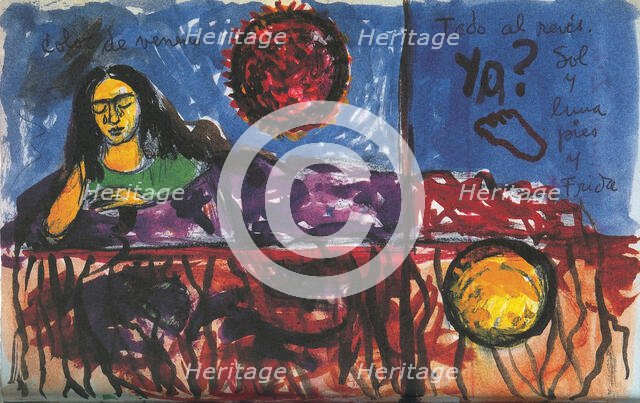 Page from Frida Kahlo's diary. Creator: Kahlo, Frida (1907-1954).