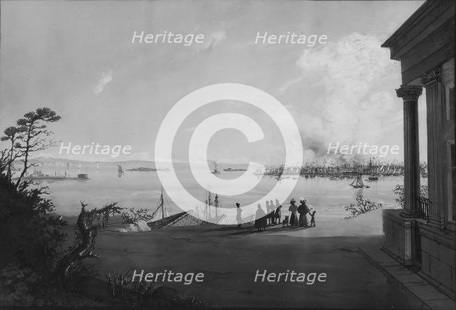 View of the City of New York and Governors Island Taken from Brooklyn Heights on the Morning... Creator: Nicolino Calyo.