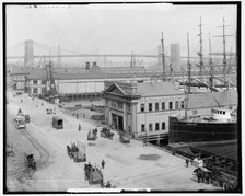 Piers along South Street, N.Y. City, c1908. Creator: Unknown.