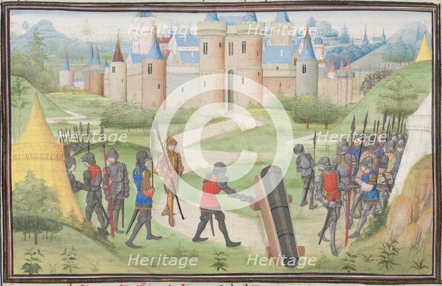 Camp of the Crusaders near Jerusalem. Miniature from the Historia by William of Tyre, 1460s. Artist: Anonymous  