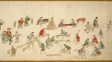 Street Scenes in Times of Peace, Yuan dynasty (1279-1368), 14th century. Creator: Zhu Yu.