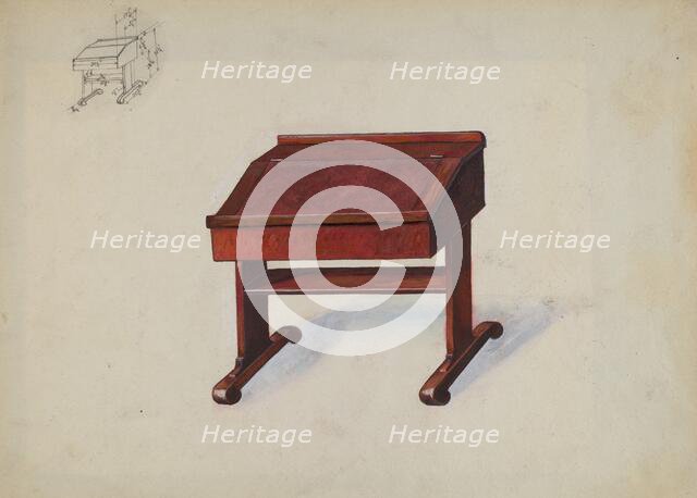 Desk, c. 1936. Creator: Edward L Loper.
